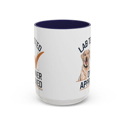 Lab Tested Owner Approved Coffee Mug, Dog Lover Gift, Pet Owner Present, Funny Mug for Dog Moms, Lab Dog Coffee Mug, Unique Dog Gifts
