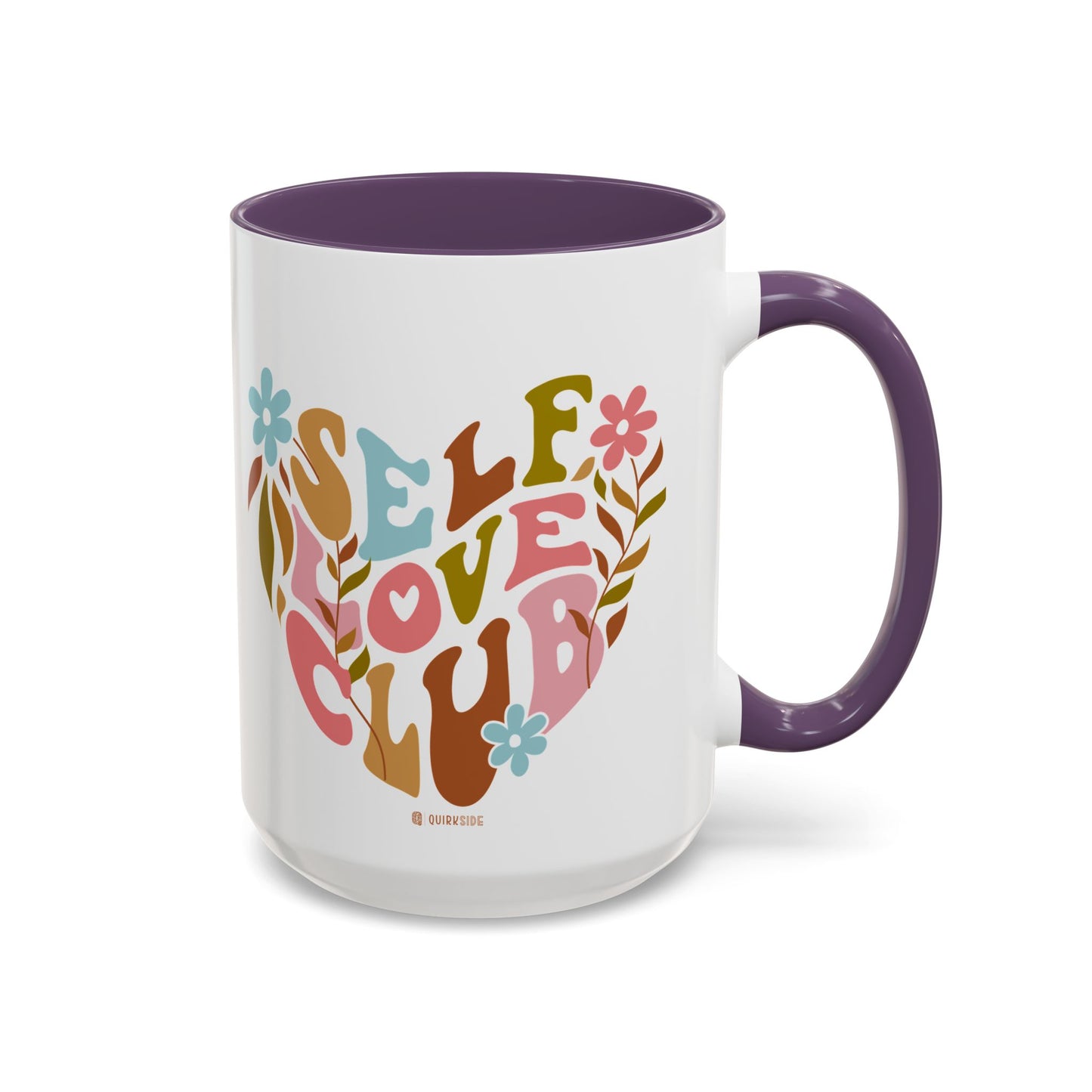 Self Love Club Coffee Mug - Empowering Floral Design, Great for Gifts, Self-Care, Friends, Motivational Mugs