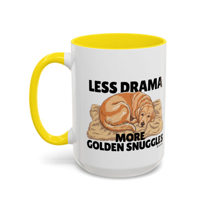 Golden Snuggles Coffee Mug - Less Drama More Snuggles, Dog Lover Gift, Perfect for Home, Funny Dog Mug, Pet Owner Treat