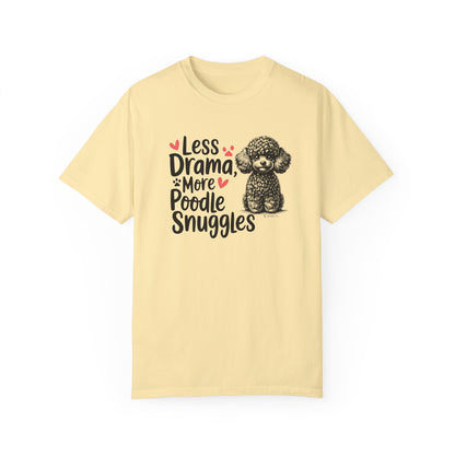 Poodle Lover T-shirt, Dog Owner Shirt, Cute Unisex Tee, Garment-Dyed Top, Dog Mom Dad Gift, Pet Lover Apparel, Animal Graphic Tee