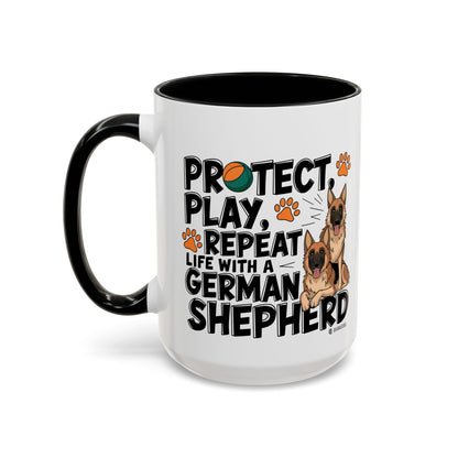 German Shepherd Lover's Accent Coffee Mug - Perfect Gift for Dog Owners, Pet Lovers, Birthdays, Holidays, Home Decor