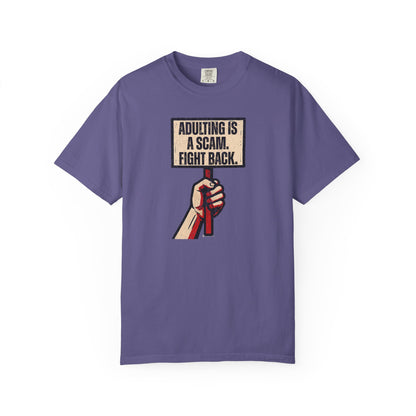 Adulting Is A Scam T-Shirt, Funny Unisex Tee, Gift for Millennials, Casual Wear, Humor Shirt, Relaxed Fit T-Shirt
