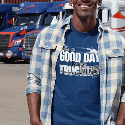 Trucking T-shirt, Truckers Tee, Highway Driver Shirt, On The Road Top, Unisex Tee, Comfortable Garment-Dyed Shirt