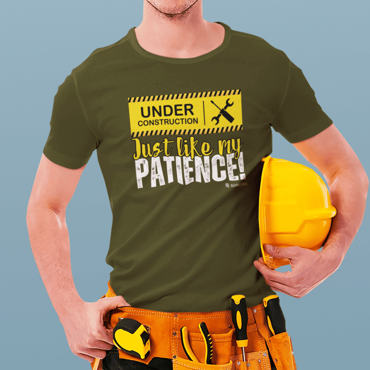 Construction Worker Funny Under Construction Patience Unisex Garment-Dyed T-shirt, Tee, Gift for Builder, Work in Progress Shirt,