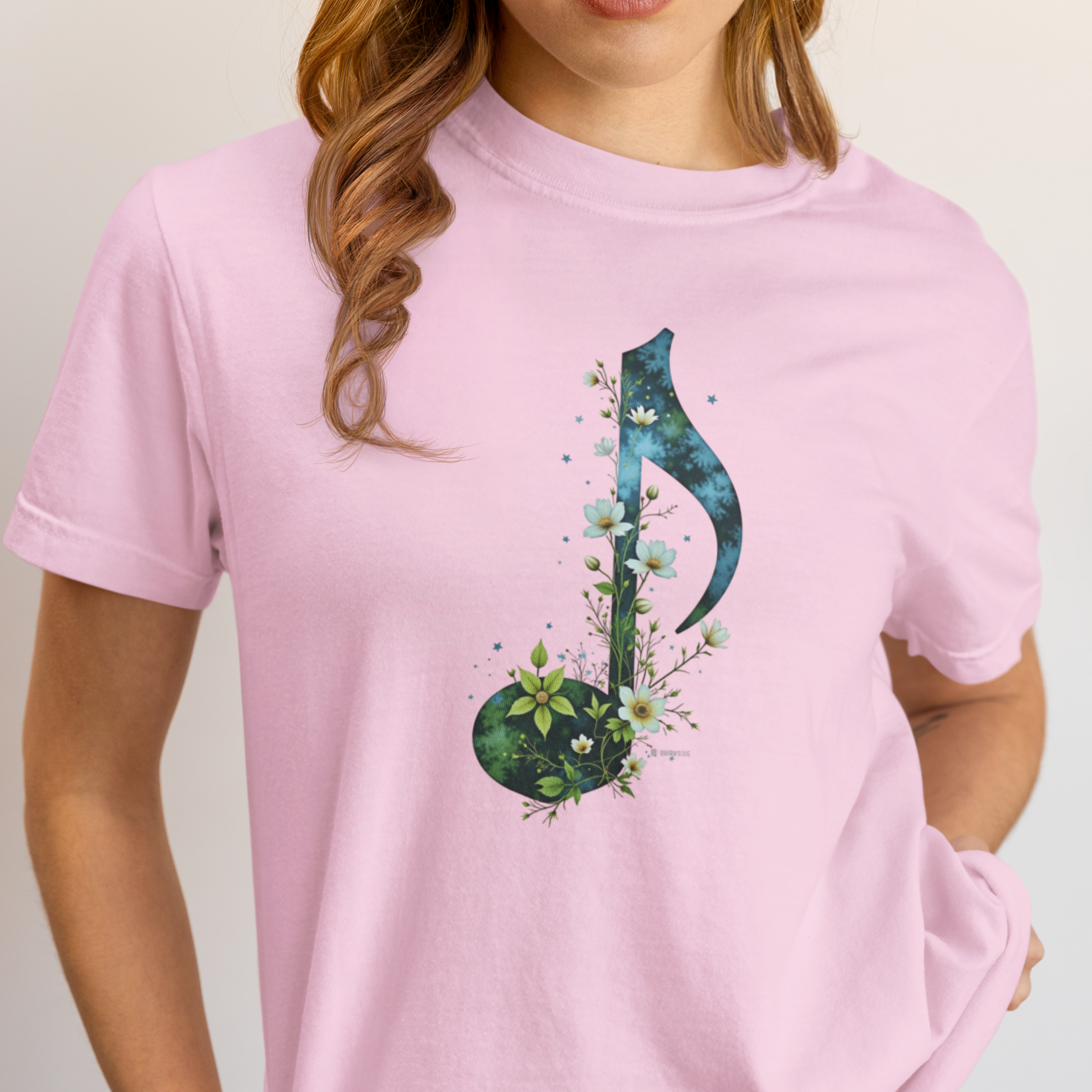 Music and Nature Unisex T-shirt, Rhythm Bloom Design, Music Lover Gift, Nature Enthusiast Tee, Festival Shirt, Botanical Graphic Tee