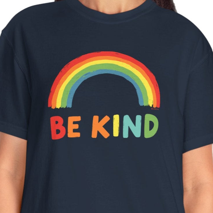 Kindness Promotion T-shirt, Positive Message Tee, Colorful Be Kind Shirt, Unisex Friendly Reminder Top, Inspirational Graphic Tee