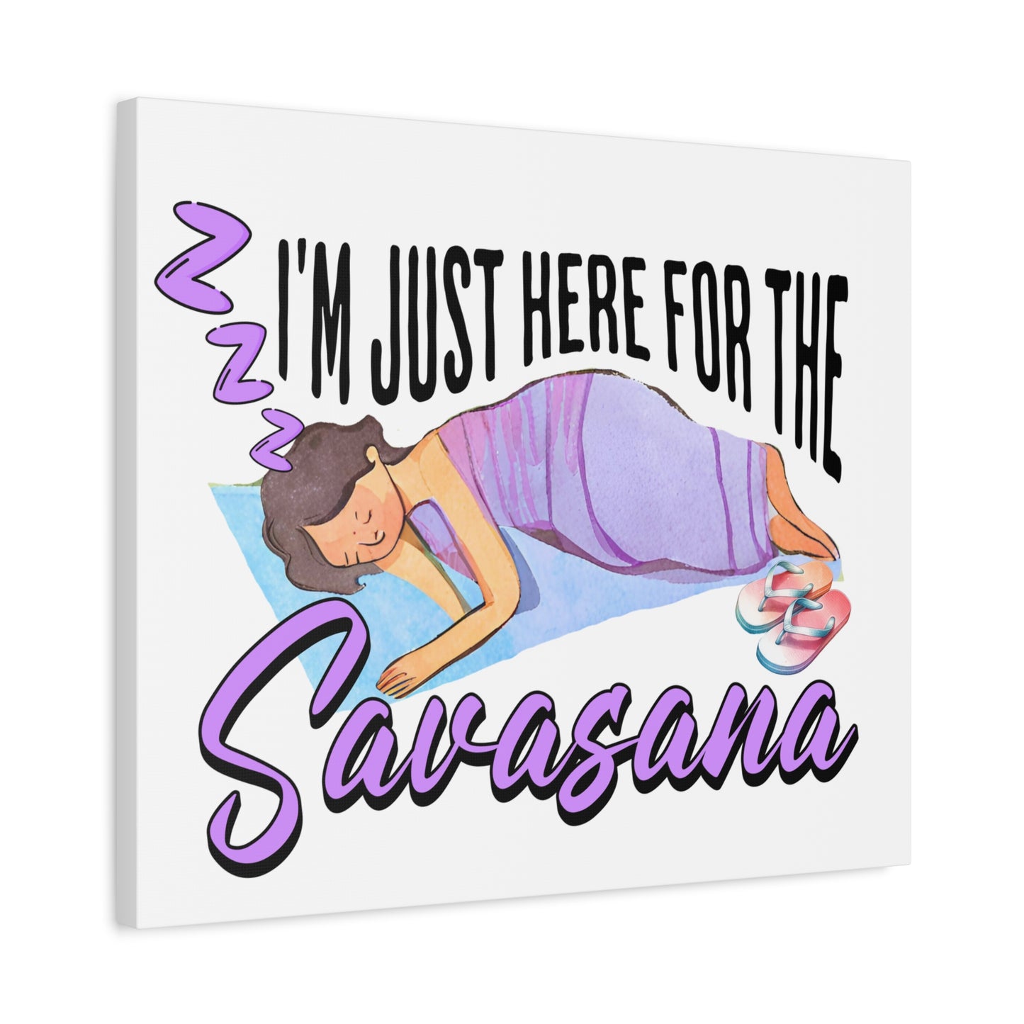 Savasana Wall Art, Yoga Decor, Relaxation Canvas, Mindfulness Gift, Bedroom Art, Unique Yoga Print, Meditation Decor