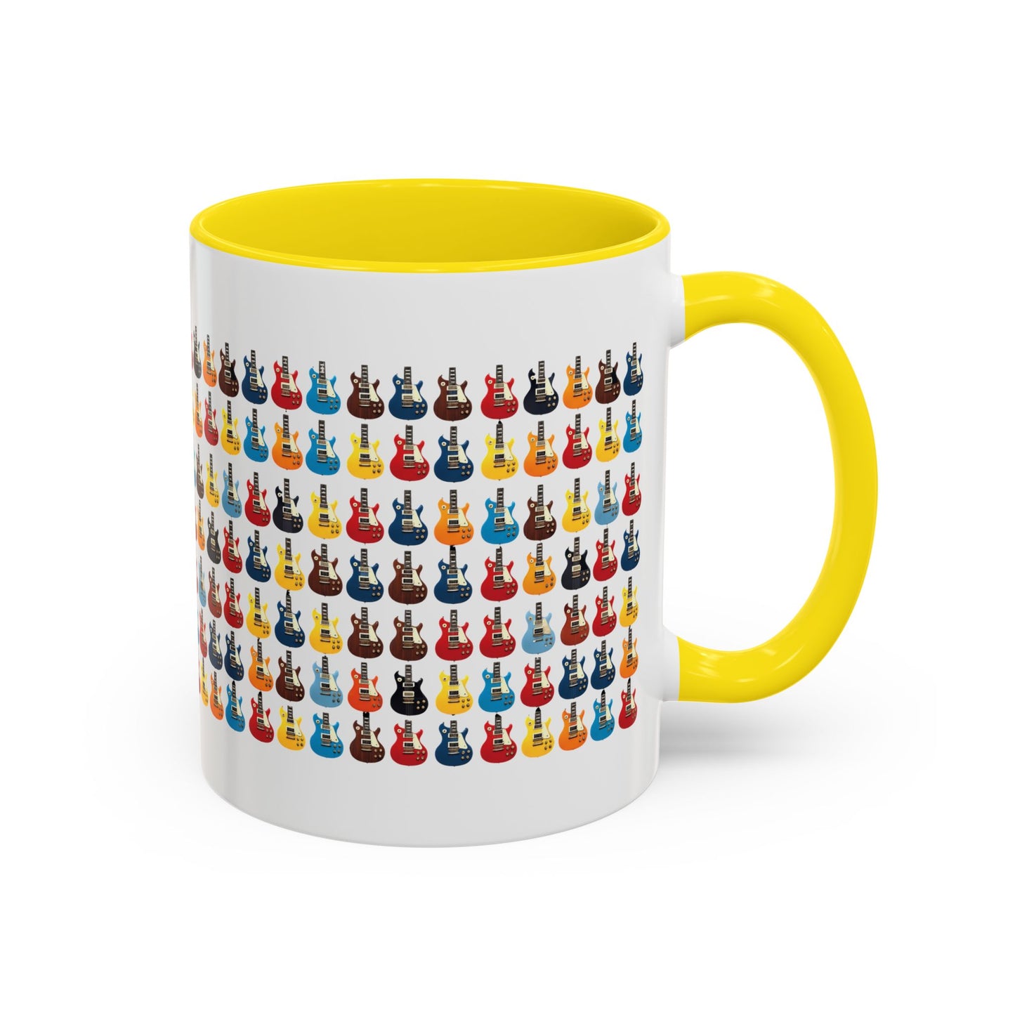 Coffee Mug - Wall of Guitars Design - Music Lover Gift