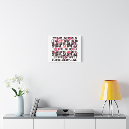 Love-Themed Canvas Art, Heart Wall Decor, Valentine's Gift, Romantic Home Decor, Engagement Present