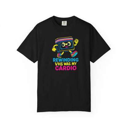 Retro VHS Cardio Unisex T-Shirt, Vintage Fitness Tee, Funny Gift, 80s Nostalgia Apparel, Movie Buff Shirt