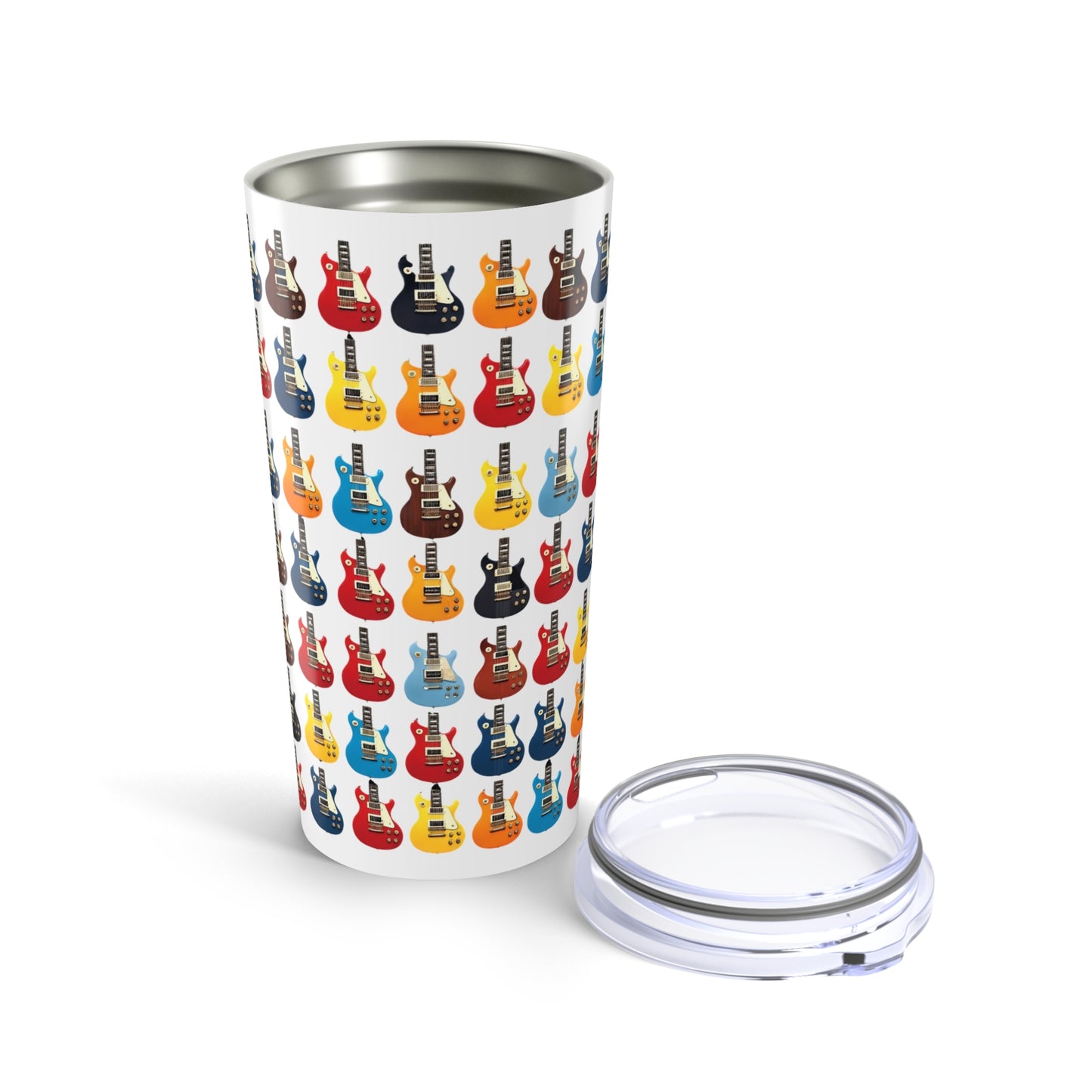 Musical Guitars Tumbler | 20oz Travel Mug for Music Lovers | Gift for Musicians, Concertgoers, Festivals, Home Decor, Eco-Friendly
