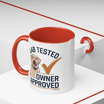 Lab Tested Owner Approved Coffee Mug, Dog Lover Gift, Pet Owner Present, Funny Mug for Dog Moms, Lab Dog Coffee Mug, Unique Dog Gifts