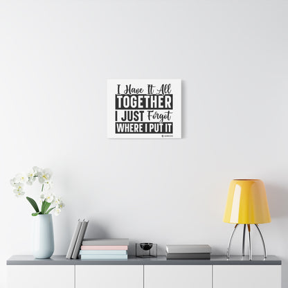 Humorous Wall Art Canvas, Fun Home Decor, Gift for Friends, Quirky Art Print, Motivational Canvas