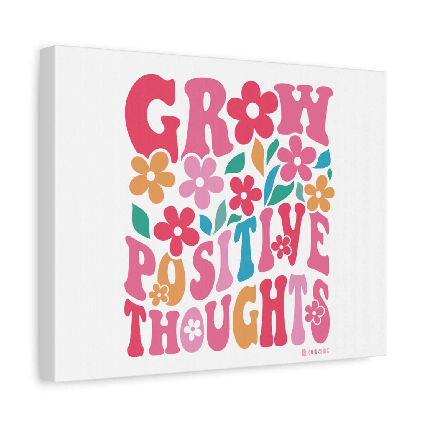Positive Thoughts Canvas Wall Art, Grow Positive Thoughts Home Decor, Flower Wall Decor, Gift for Encouragement, Motivational Artwork, [...]