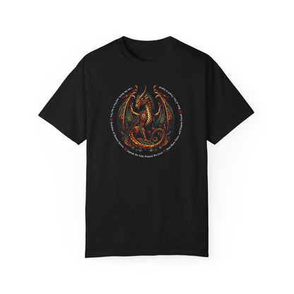 Dragon Power Unisex T-shirt, Magical Inner Strength Statement Tee, Mythical Legend Apparel, Inspirational Dragon Tee, Power of Fire Tee - Quirkside Creations