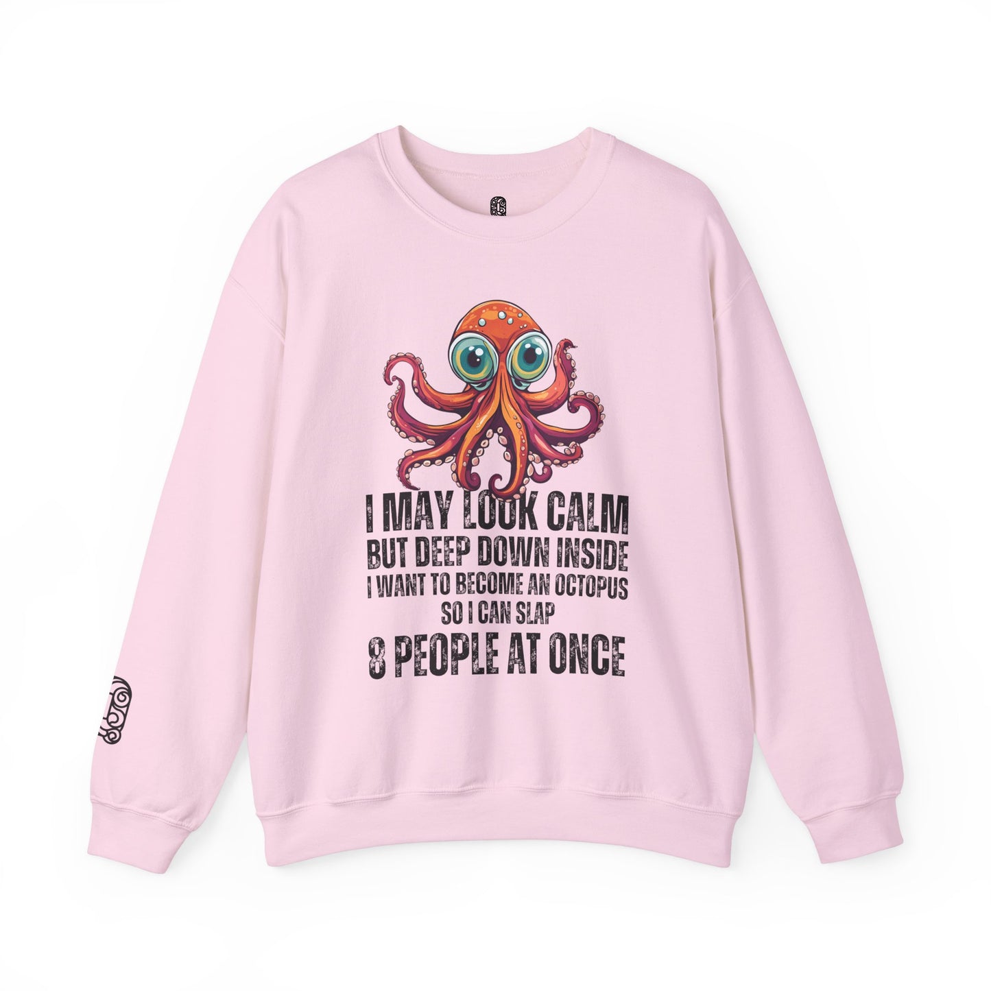 Octopus-themed Sweatshirt, Funny Unisex Crewneck Jumper, Quirky Humor Top, Stand Out Clothing, Hilarious Gift for Men and Women - Quirkside Creations