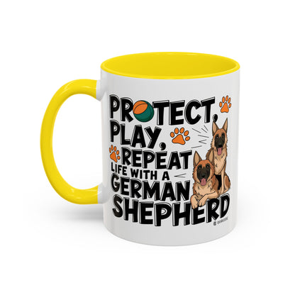 German Shepherd Lover's Accent Coffee Mug - Perfect Gift for Dog Owners, Pet Lovers, Birthdays, Holidays, Home Decor
