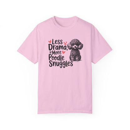 Poodle Lover T-shirt, Dog Owner Shirt, Cute Unisex Tee, Garment-Dyed Top, Dog Mom Dad Gift, Pet Lover Apparel, Animal Graphic Tee
