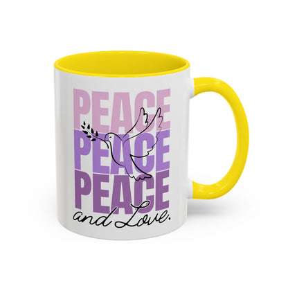 Peace and Love Accent Mug