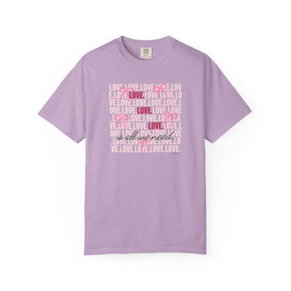 Peaceful Vibes Unisex T-shirt, Kindness Love Tee, Inspirational Shirt, Positivity Apparel, Comfortable Garment-Dyed Top