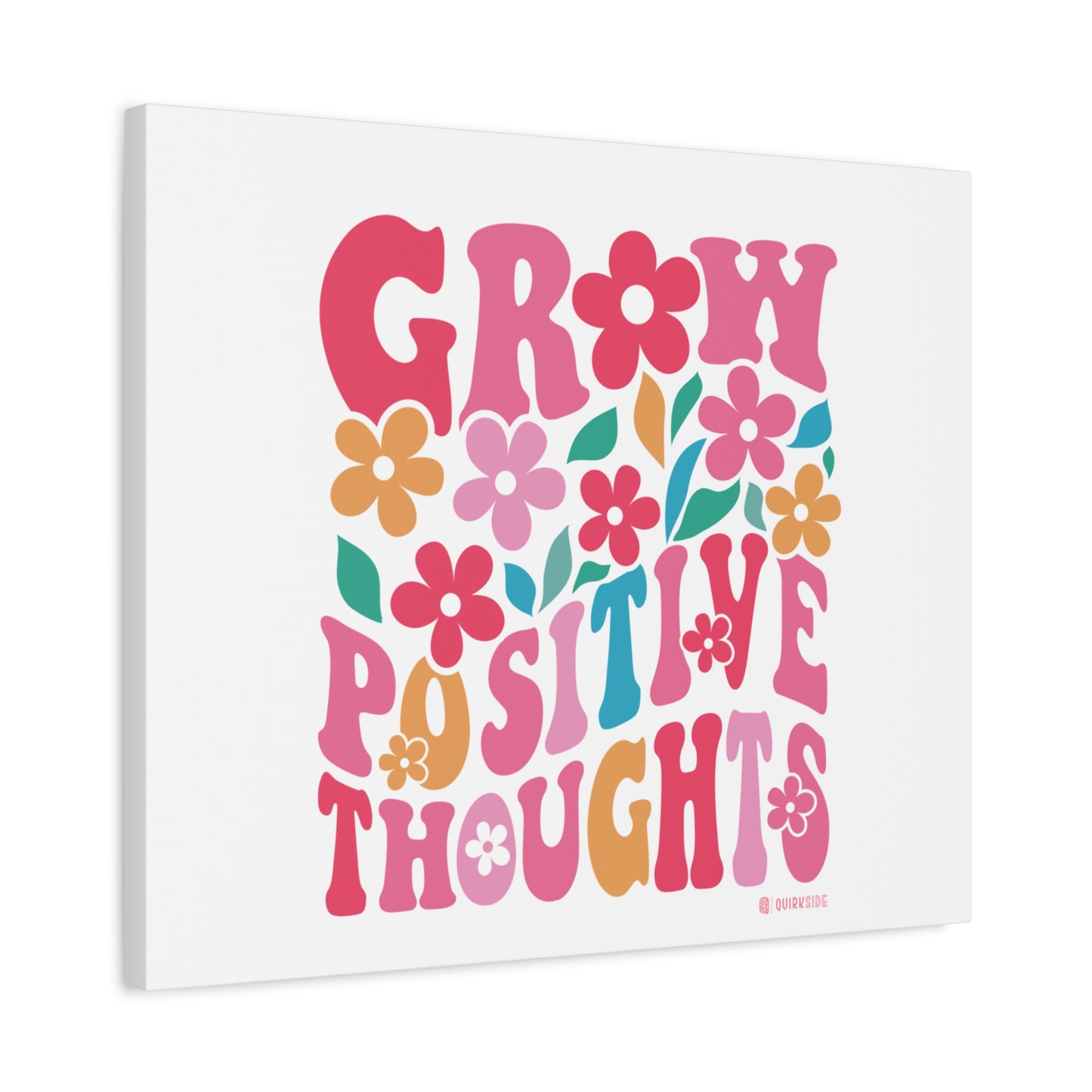 Positive Thoughts Canvas Wall Art, Grow Positive Thoughts Home Decor, Flower Wall Decor, Gift for Encouragement, Motivational Artwork, [...]