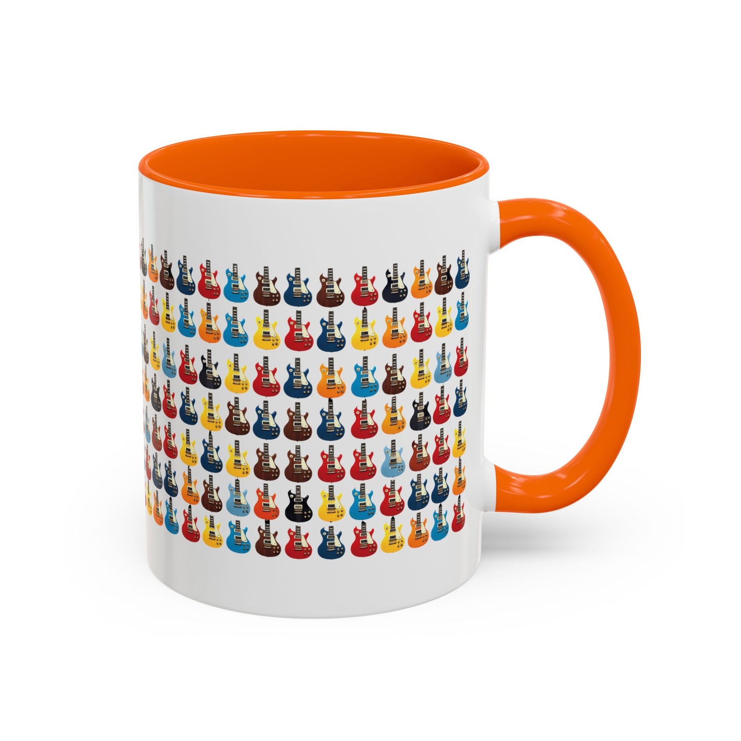 Coffee Mug - Wall of Guitars Design - Music Lover Gift