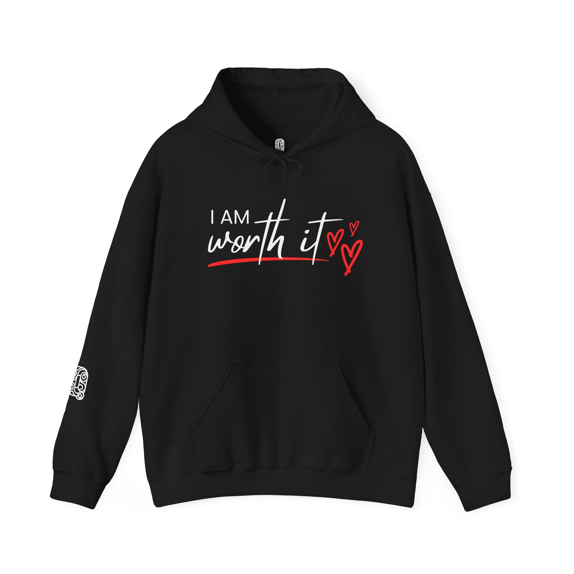 Empowerment Graphic Hoodie, Self Worth Sweatshirt, You Are Worth It Pullover, Inspirational Unisex Hoodie, Motivational Graphic Jumper - Quirkside Creations
