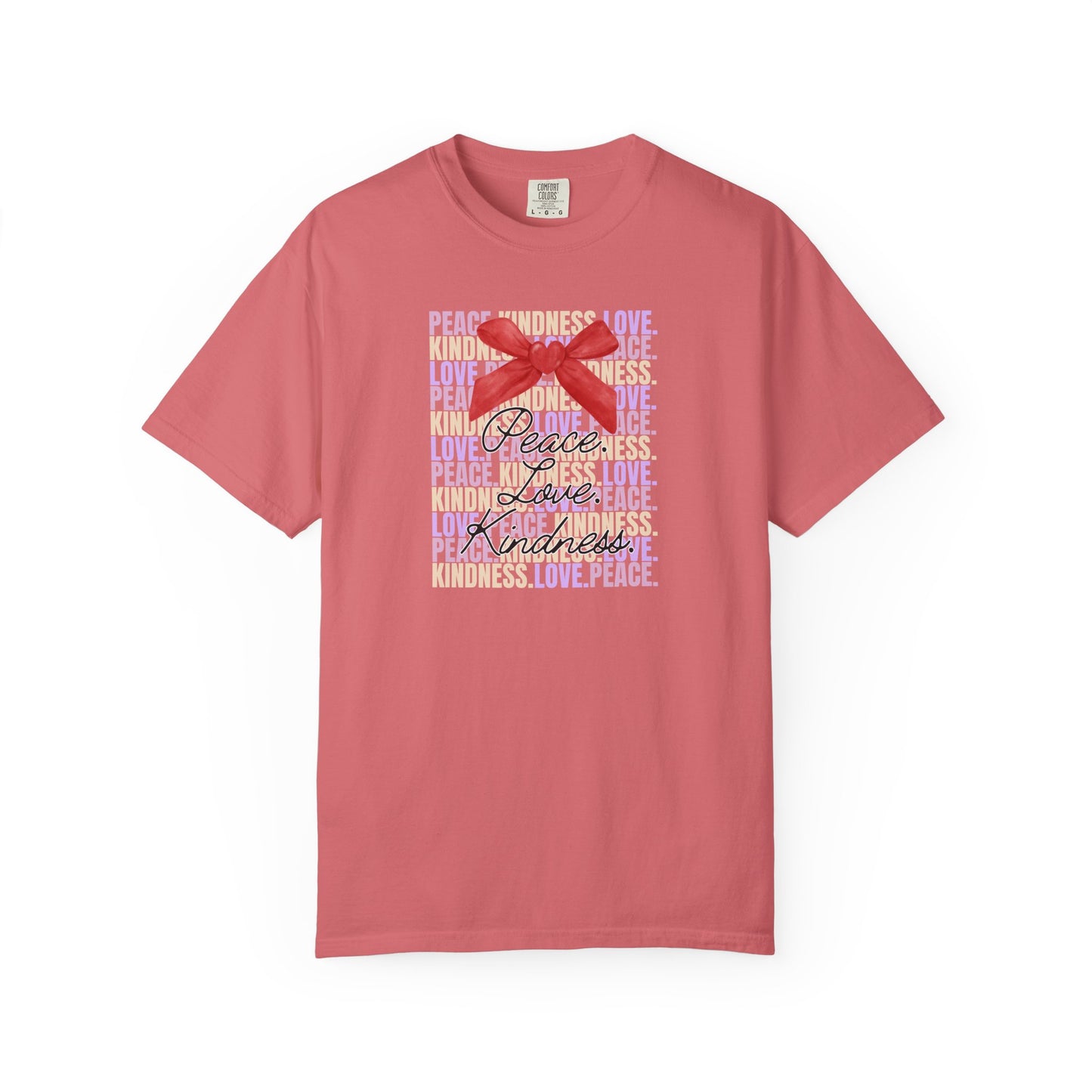Peaceful Vibes Unisex T-shirt, Kindness Love Tee, Inspirational Shirt, Positivity Apparel, Comfortable Garment-Dyed Top