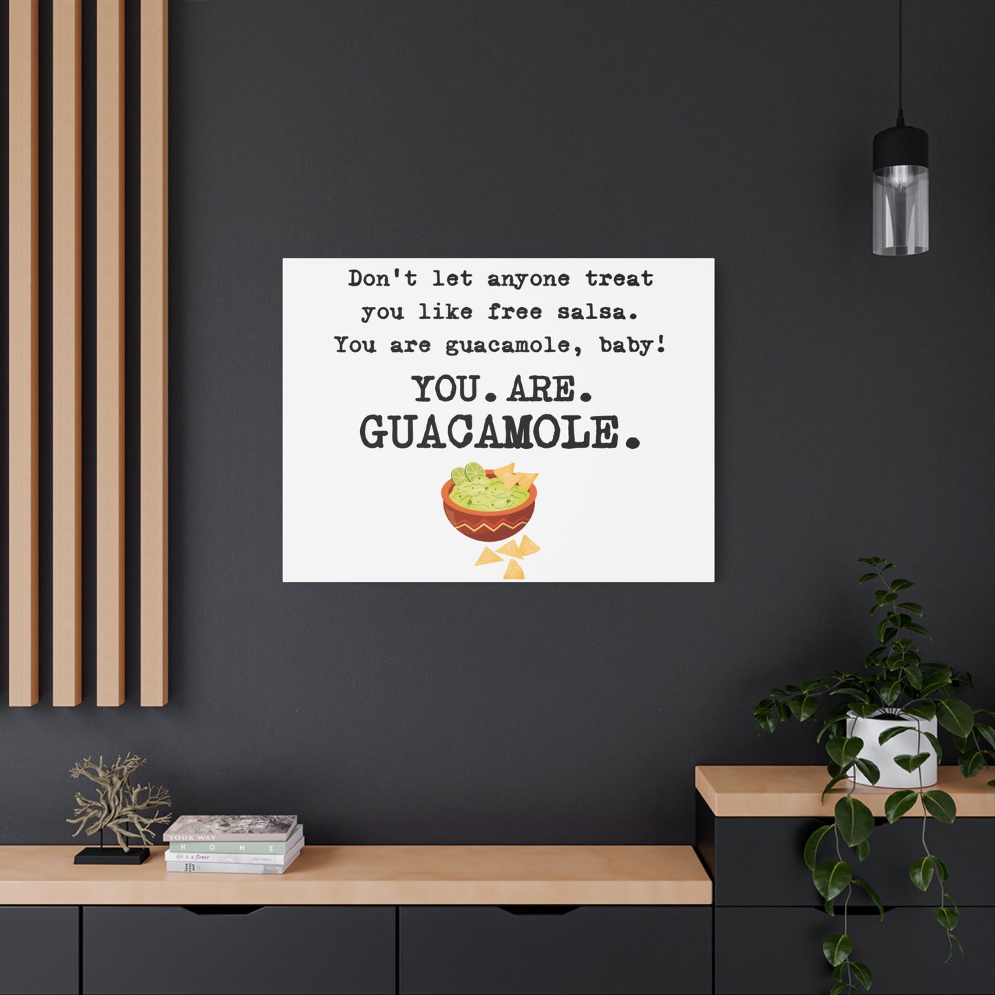 Guacamole Quote Canvas Art, Kitchen Decor, Funny Wall Art, Gift for Foodies, Home Decoration