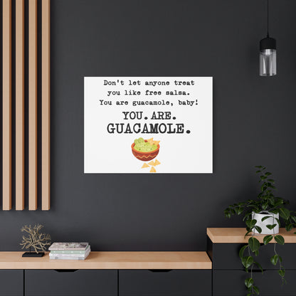 Guacamole Quote Canvas Art, Kitchen Decor, Funny Wall Art, Gift for Foodies, Home Decoration