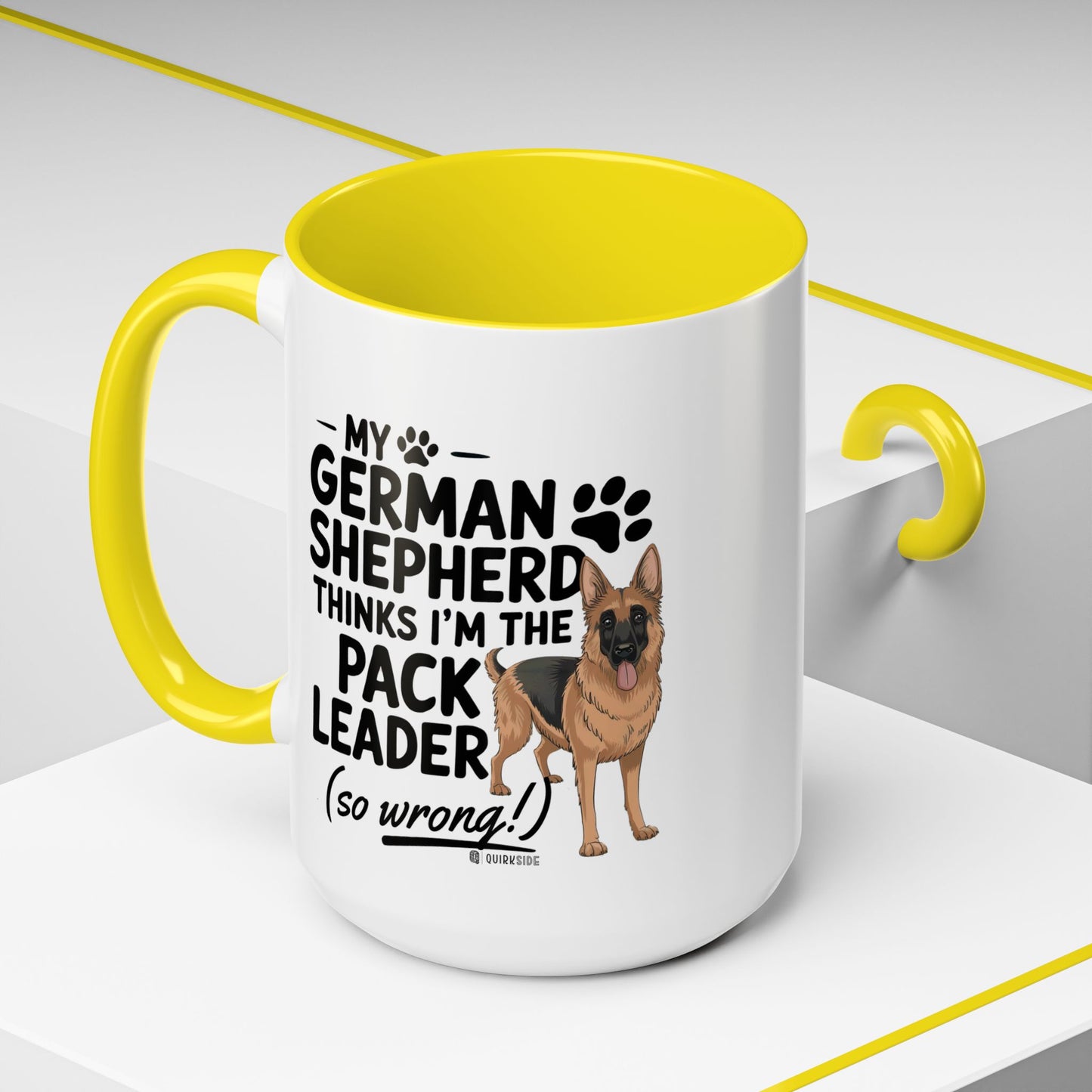 Funny German Shepherd Coffee Mug, Dog Lover Gift, Pet Owner Mug, Pack Leader Humor, 11oz, 15oz
