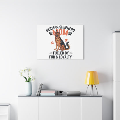 German Shepherd Mom Canvas Wall Art, Dog Lover Decor, Pet Owner Gift, Home Sweet Home Art, Animal Lover Wall Decor