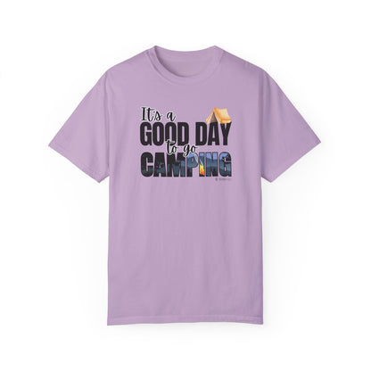 Premium Unisex Camping Enthusiast T-shirt - Great Day to Go Camping Design