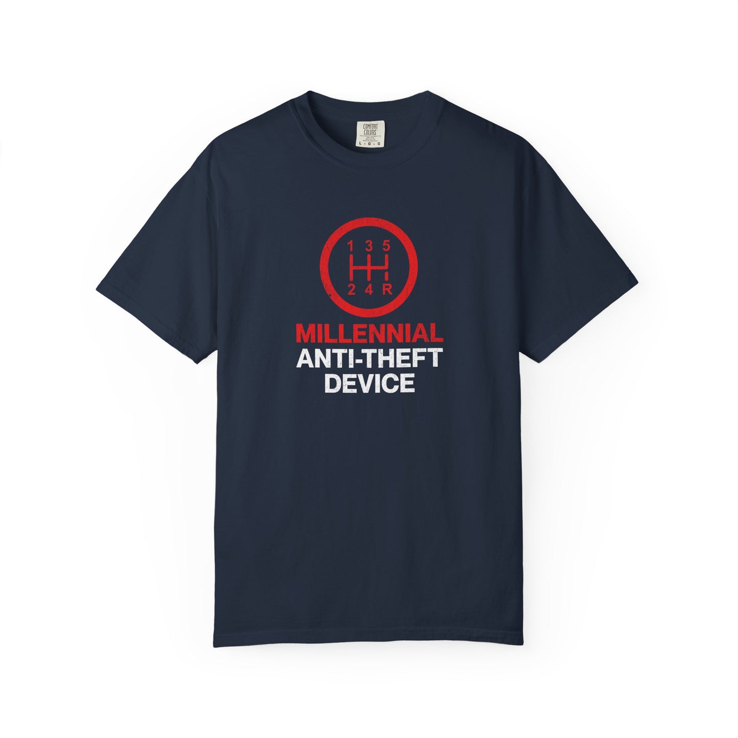 Millennial Anti-Theft Device T-Shirt, Quirky Design
