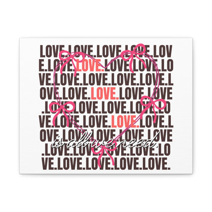 Love-Themed Canvas Art, Heart Wall Decor, Valentine's Gift, Romantic Home Decor, Engagement Present