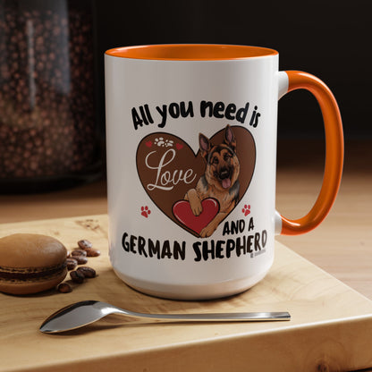 German Shepherd Love Mug | Dog Owner Gift | Coffee Cup | Animal Lover Gift | Pet Lover's Mug | Cute Pet Coffee Mug
