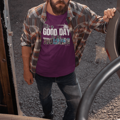 Trucking T-shirt, Truckers Tee, Highway Driver Shirt, On The Road Top, Unisex Tee, Comfortable Garment-Dyed Shirt