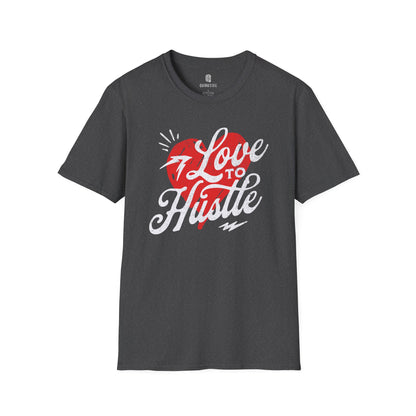Hustle Graphic Tee, Motivational Shirt, Workout Top, Fitness T-Shirt, Inspirational Apparel - Quirkside Creations