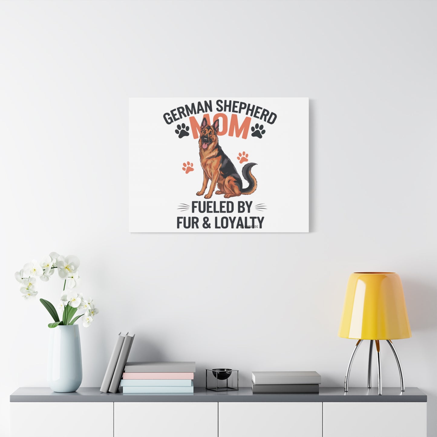 German Shepherd Mom Canvas Wall Art, Dog Lover Decor, Pet Owner Gift, Home Sweet Home Art, Animal Lover Wall Decor