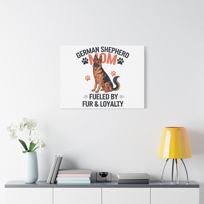 German Shepherd Mom Canvas Wall Art, Dog Lover Decor, Pet Owner Gift, Home Sweet Home Art, Animal Lover Wall Decor