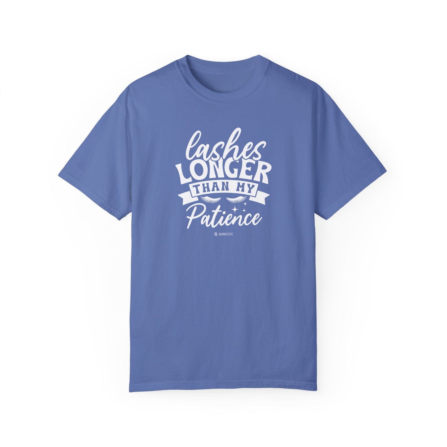 Funny Patience Levels Eye Lashes T-shirt, Humorous Graphic Tee, Sarcastic Unisex Shirt, Comical Quote Top, Men's Women's Apparel - Quirkside Creations