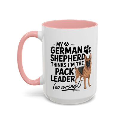 Funny German Shepherd Coffee Mug, Dog Lover Gift, Pet Owner Mug, Pack Leader Humor, 11oz, 15oz