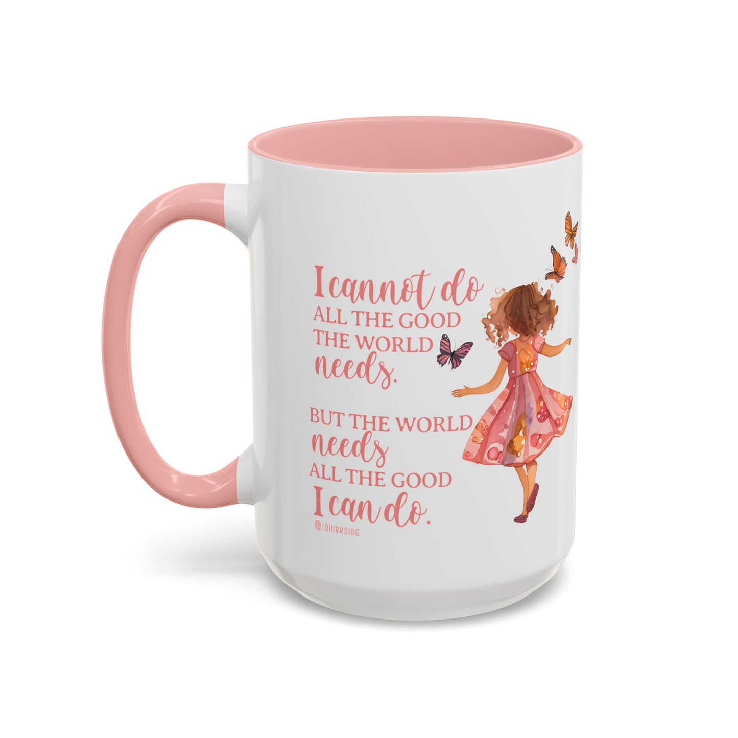 Whimsical Butterfly Accent Coffee Mug, Floral Mug, Gift for Her, Boho Decor, Butterfly Lovers, Inspirational Coffee Cup