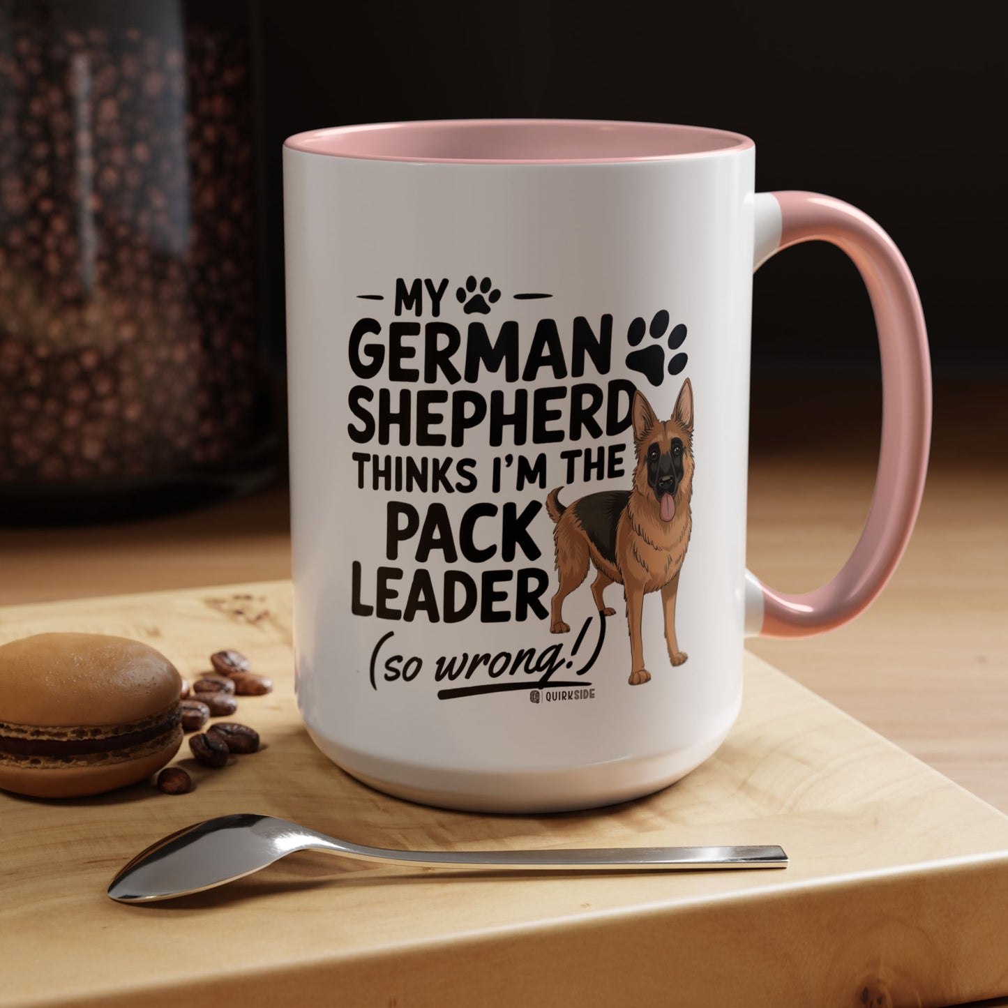 Funny German Shepherd Coffee Mug, Dog Lover Gift, Pet Owner Mug, Pack Leader Humor, 11oz, 15oz
