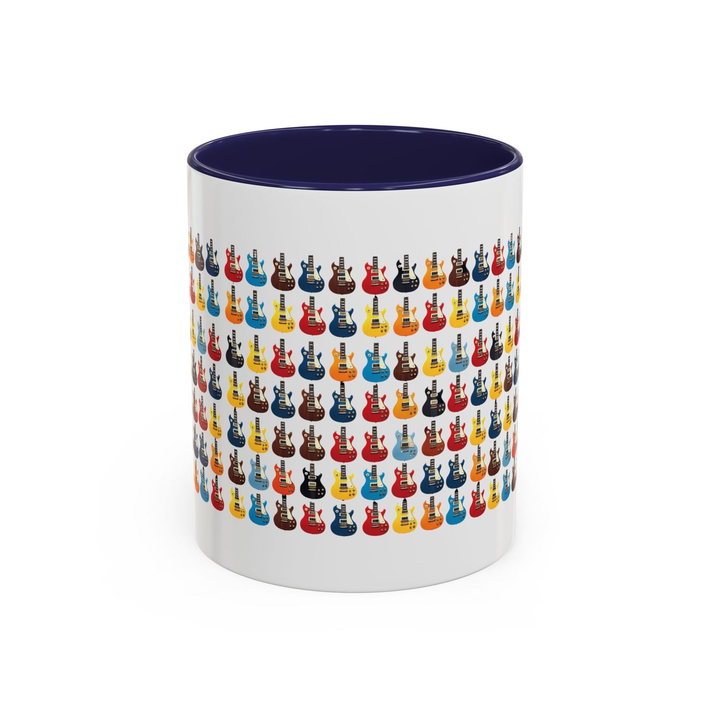Coffee Mug - Wall of Guitars Design - Music Lover Gift