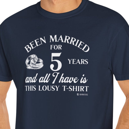 Hilarious Marriage Celebration T-shirt, Customizable Unisex Tee for Anniversary, Funny Gift, Humor Shirt, Wicked Sense of Humor Top - Quirkside Creations