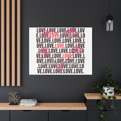 Love-Themed Canvas Art, Heart Wall Decor, Valentine's Gift, Romantic Home Decor, Engagement Present