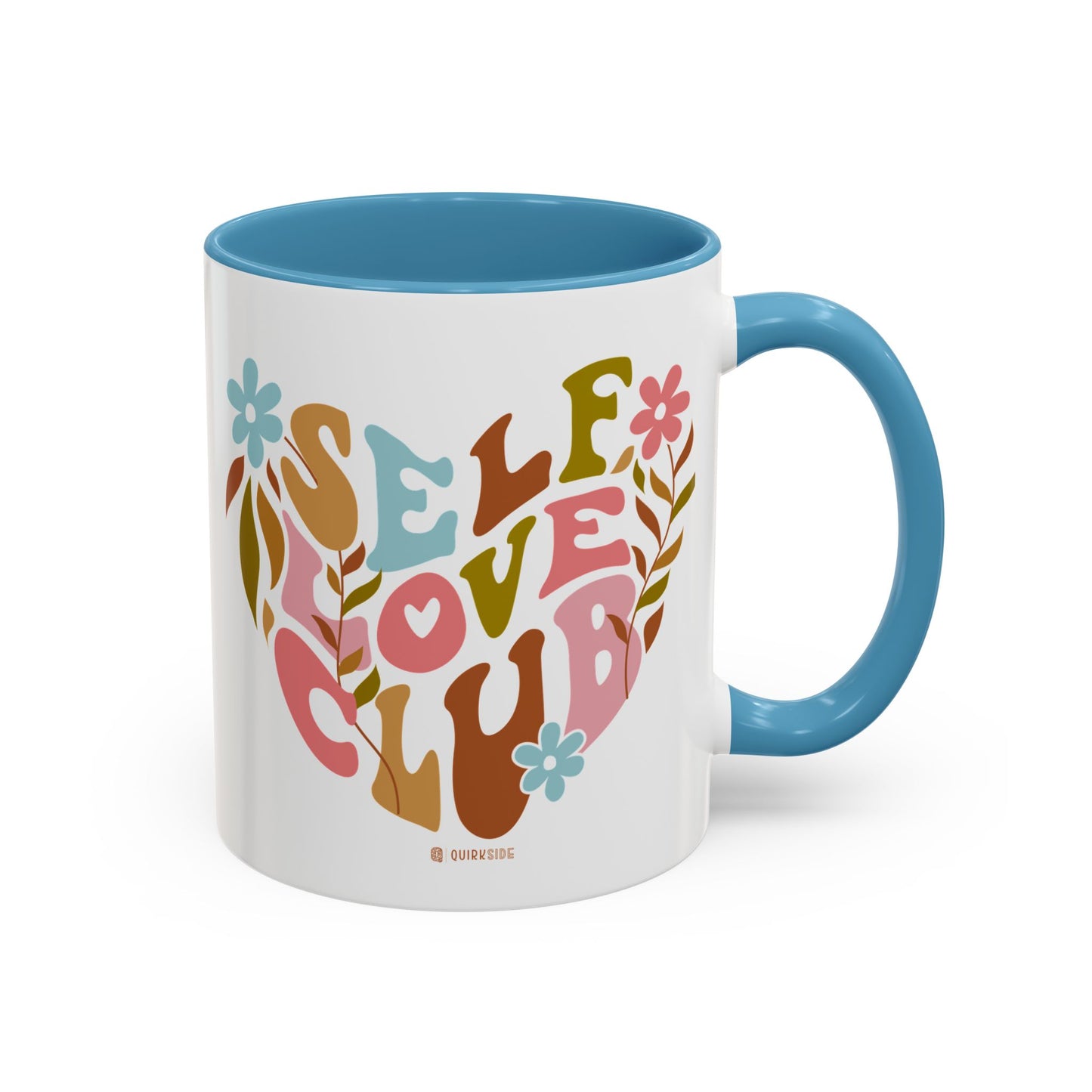 Self Love Club Coffee Mug - Empowering Floral Design, Great for Gifts, Self-Care, Friends, Motivational Mugs