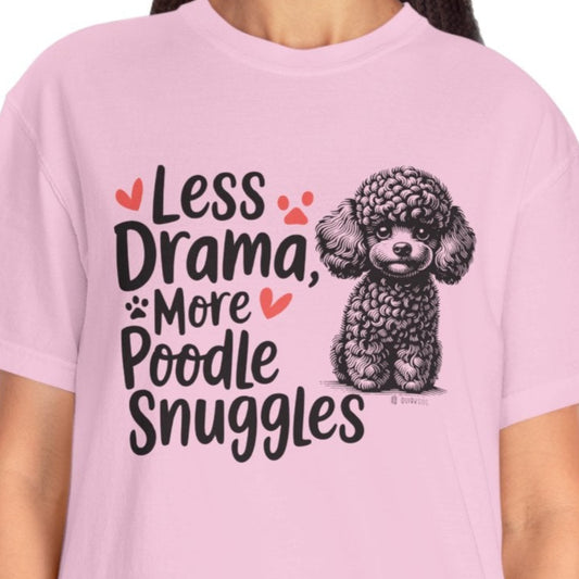 Poodle Lover T-shirt, Dog Owner Shirt, Cute Unisex Tee, Garment-Dyed Top, Dog Mom Dad Gift, Pet Lover Apparel, Animal Graphic Tee