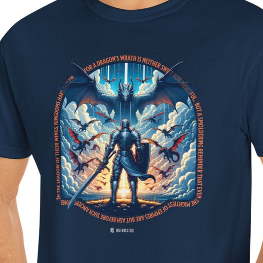 Dragon Lover Unisex T-shirt, Mythical Creature Tee, Fantasy Dragon Shirt, Fire Breathing Beast Top, Mystical Reptile Apparel - Quirkside Creations